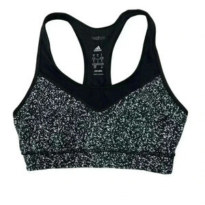Adidas Techfit Climalite Micro Camo Sports Bra Gray Black Womens Size Small